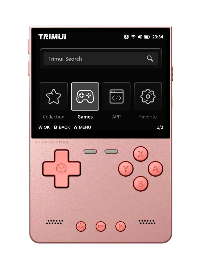 Trimui Brick Hammer Retro Handheld-Konsole mit 3,2 Zoll IPS-Display, Metallgehäuse, Grün - Bild 4