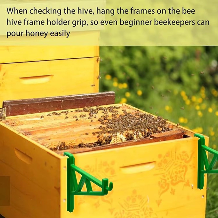 Adhere To Fly 2er-Set Bienenrahmen-Halter aus Kunststoff in Grün für die Bienenzucht - Bild 4