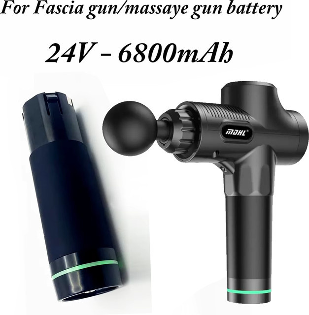 Aimjin Original 24V Lithium-Ionen-Akku mit 6800mAh für Massagepistolen und Faszienpistolen, Schwarz - Bild 1