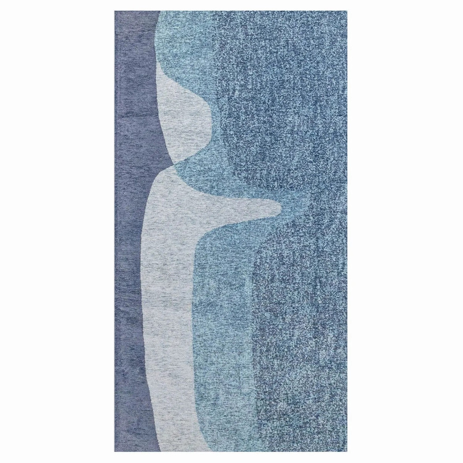 Lola&Moi Teppich Clear Sky in Blau mit geometrischem Vintage-Design, Breite: 80 cm, Tiefe: 150 cm - Bild 2