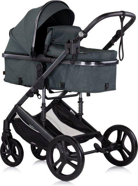 Chipolino Kinderwagen 2 in 1 Amore Kombikinderwagen mit Wickeltasche und Getränkehalter in Türkis - Bild 1