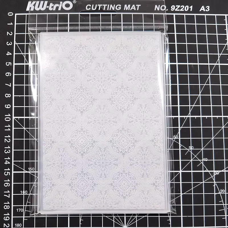 3D-Ordner mit Retro-Fliesenstruktur und Kunststoffprägung als Bastelvorlage für DIY-Sammelalben und Kartenherstellung - Bild 3