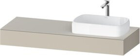 Duravit Konsole Qatego in Weiß Matt mit einem Ausschnitt für Becken rechts, B/T/H: 140 x 55 x 17 cm - Bild 1