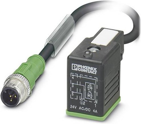 Phoenix Contact SAC-3P-M12MS/3,0-PUR/B-1L-Z Kabel mit 3,0 m Länge in Schwarz und Grau - Bild 1