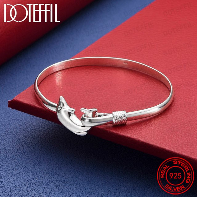 DOTEFFIL Armreif, Delfin, 925 Silber - Bild 1