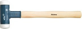 Wiha Schonhammer mit Hickory-Holzstiel und Rund-Schlagkopf 50 mm, rückschlagfrei und sehr hart - Bild 1