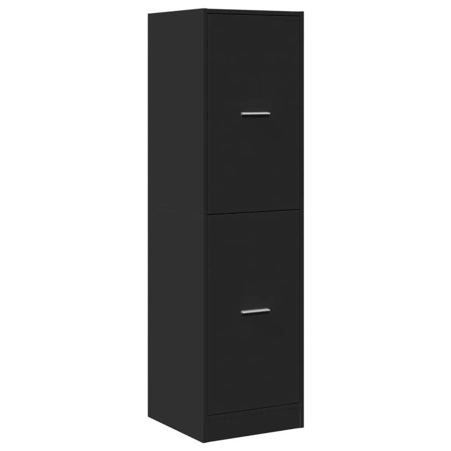 vidaXL Apothekerschrank Schwarz aus Holzwerkstoff, B/T/H: 40 x 41 x 144,5 cm - Bild 2