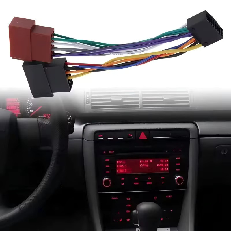 WYMECT 16-Pin ISO Verkabelungsadapter für Kenwood Autoradios, Audio-Konverter in Multicolour - Bild 3