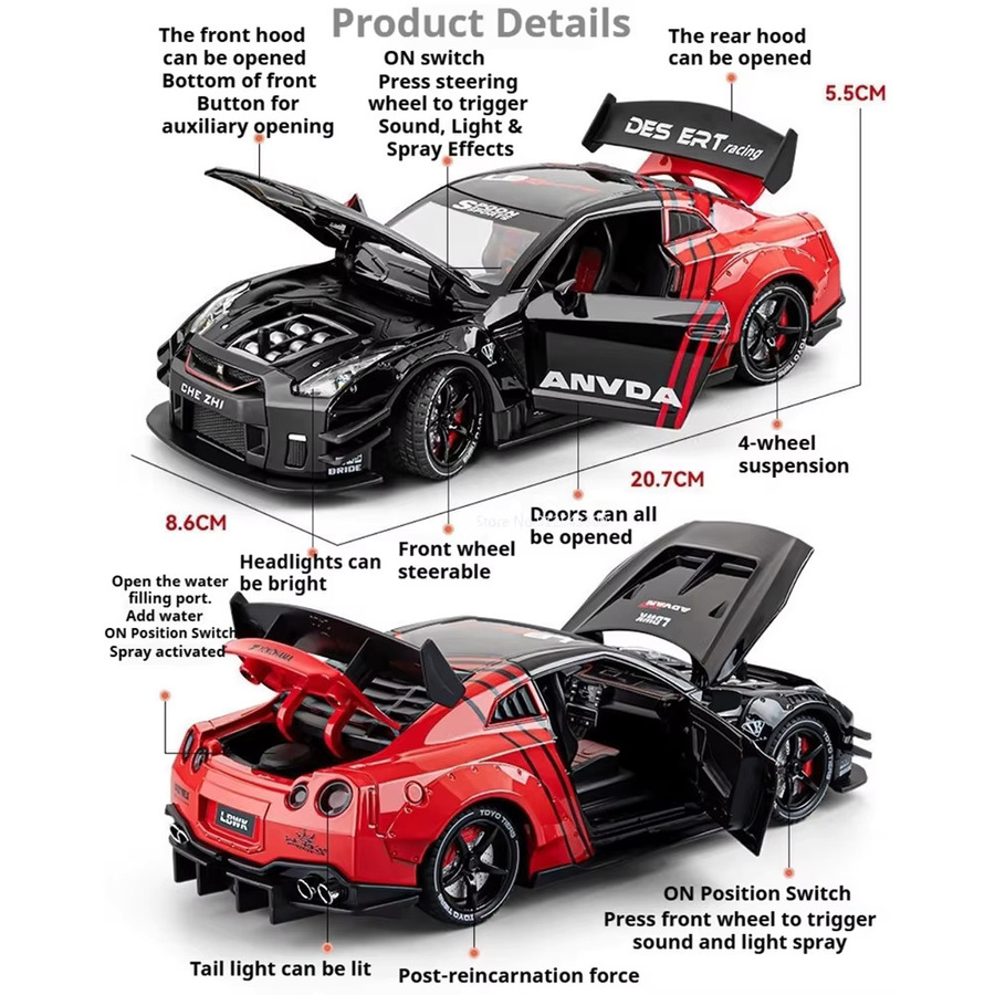 RMZ city GTR Revuelto Automodell, 1:24 Maßstab, mit Sound und Licht - Bild 2