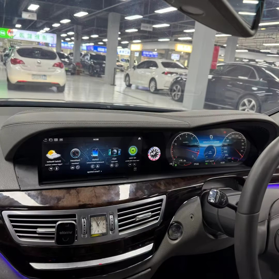 YANFU Digitales Kombiinstrument für Mercedes Benz S W221 2006-2013 mit Dual-Screen, Android Auto und Wireless CarPlay, DSP Armaturenbrett Head Unit - Bild 4