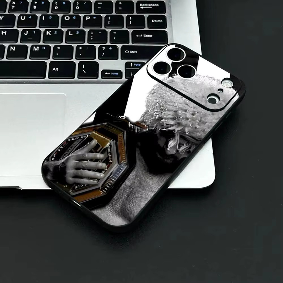 Khamzat Chimaev Der Adler Handyhülle für iPhone 12-17 Air Plus Pro Max in Farbenfroh und Satin Glänzend - Bild 3