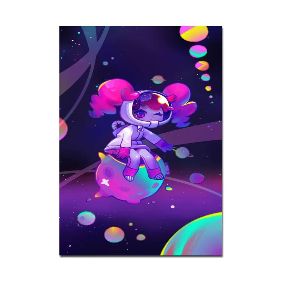 Selbstklebendes Muse Dash Anime Kunstposter aus Papier, Mehrfarbig, B/H: 15,0 x 10,0 cm - Bild 6