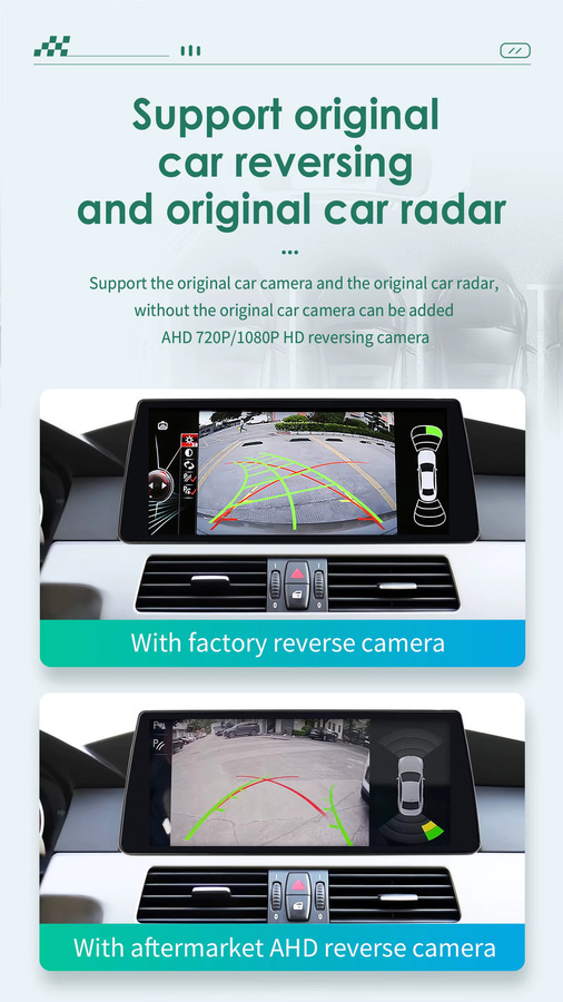OSSURET 10,25 Zoll 2-DIN Android 13 Autoradio für BMW 5er-Reihe E60 E61 CCC CIC (2005-2010) mit GPS, Bluetooth, Wireless Carplay, Android Auto, 4G, DSP und 360-Grad-Kamera in Schwarz - Bild 6