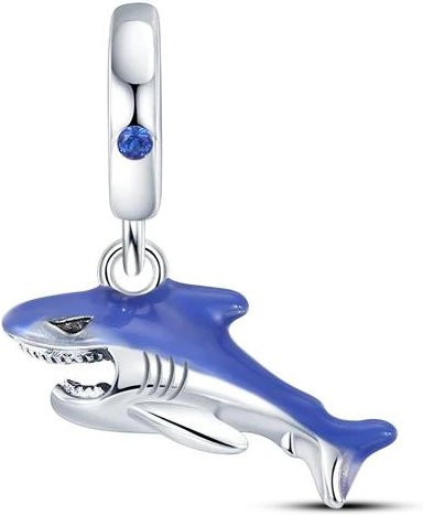 Charm-Perlenkomponenten Kupfer, Blauer Ozean Hai, Damen - Bild 1