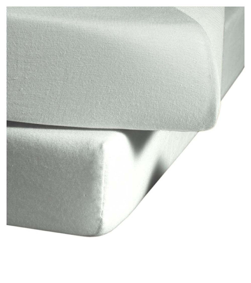 Fleuresse Fein-Jersey Spannbetttuch Bettlaken in Kiesel, B/T: 180 x 200 cm - Bild 1