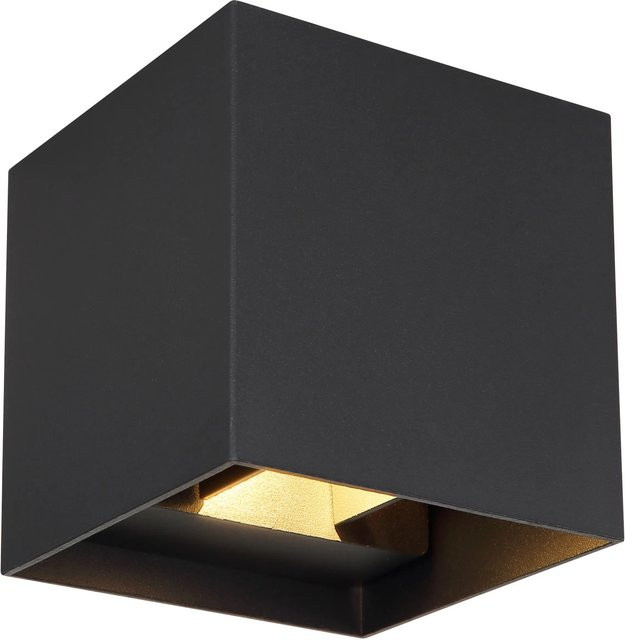 Globo LED-Außenleuchte Veronika 1-flammig Schwarz Matt modern quadratisch IP44 - Bild 1