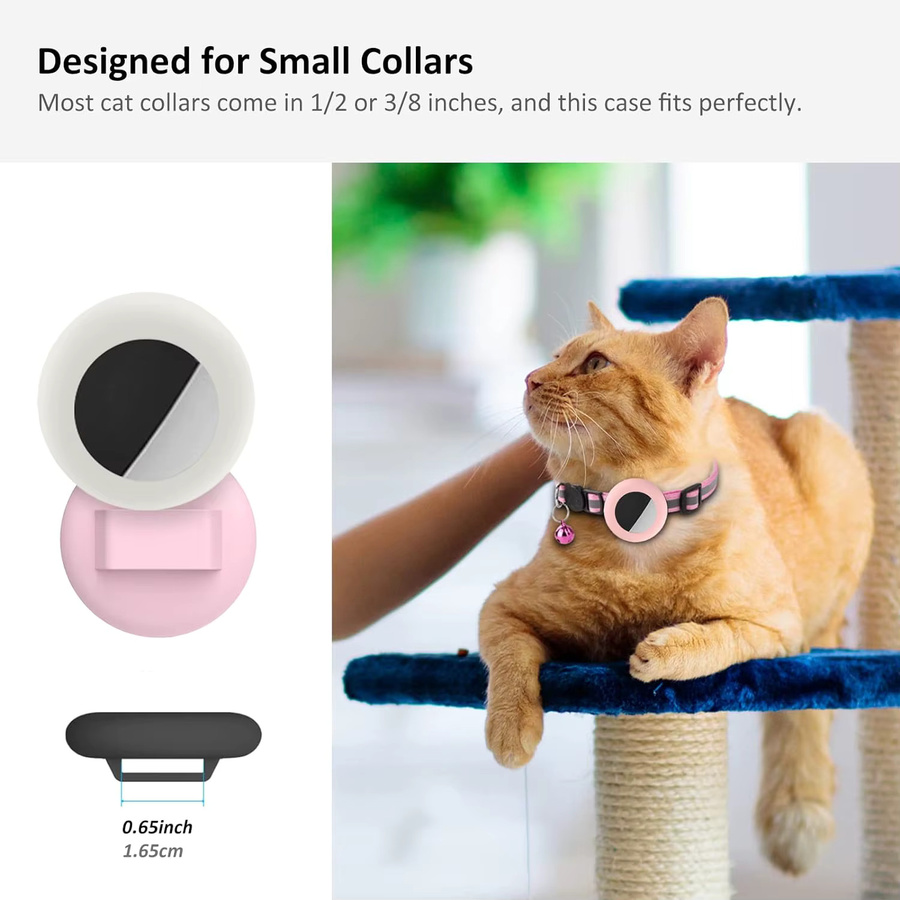 Apple AirTag Silikonhülle für Katzenhalsbänder und Haustiergeschirre in Purple - Bild 2