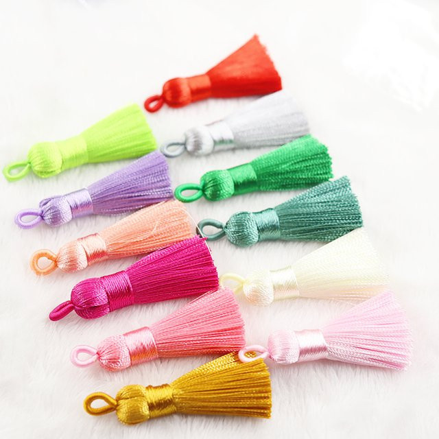 Seide Quaste, Polyester, 4 cm, 28 Farben, DIY Schmuck Zubehör - Bild 1