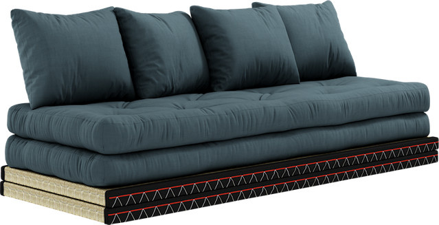 Karup Chico Sofa in Blau mit Zick-Zack-Muster und Schlaffunktion im dänischen Design - Bild 1