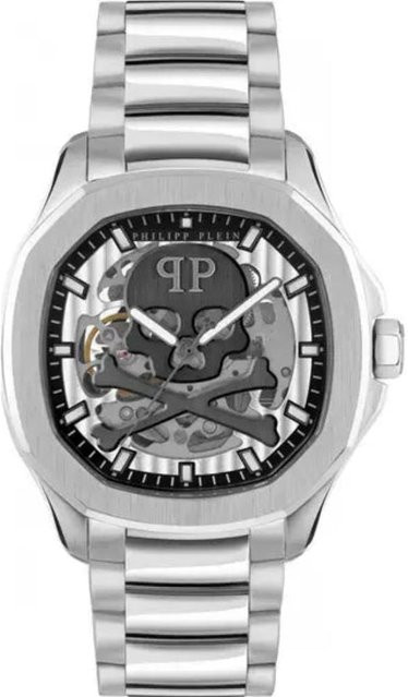 Philipp Plein Automatik Herrenuhr, Edelstahl, 42 mm, Schwarz, 5 ATM - Bild 1