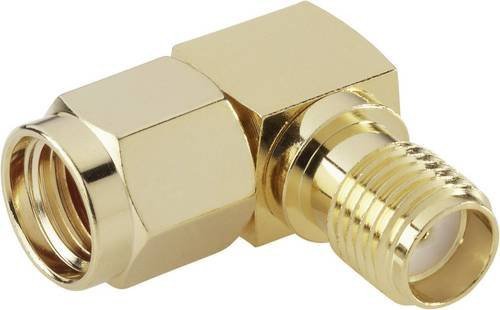 BKL Electronic SMA-Reverse-Adapter mit SMA-Reverse-Stecker und SMA-Buchse in Gold - Bild 1