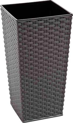 Pflanzgefäß Siena Garden aus Kunststoff in Graphit mit Rattanoptik, B/T/H: 46,5 x 25,0 x 25,0 cm - Bild 1