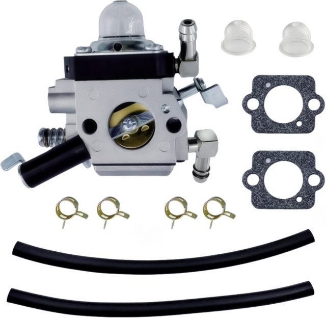 GMIGE Vergaser für Wacker BS50-2 BS50-2i BS60-2 BS60-2i BS70-2i Rammer, kompatibel mit Walbro HDA 242 HDA 252, inklusive Ansaugpumpendichtung, Farbe: Silber - Bild 1