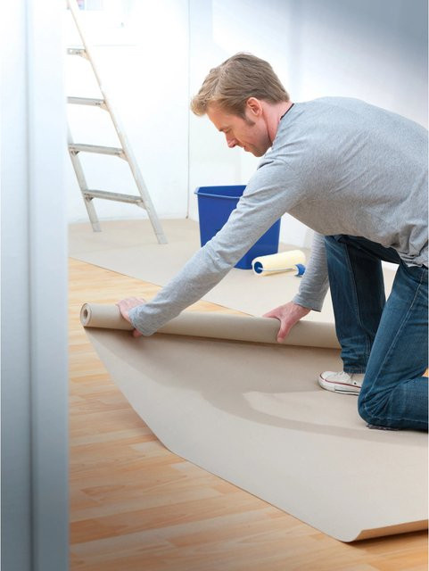 LUX-TOOLS Auslegepapier beige, saugfähig, Breite: 1 m, Länge: 20 m - Bild 1