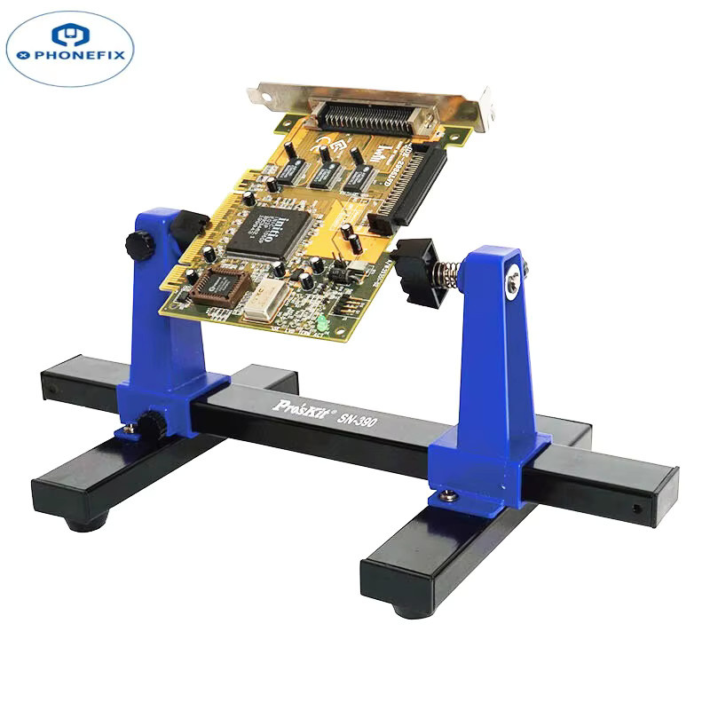 DIYPHONE SN-390 360 Grad Rotations-Lötstation aus Metall mit LED-Leuchte für PCB-Schaltkreis- und Motherboard-Reparaturen, B/T/H: 40,8 x 17,0 x 12,5 cm - Bild 2