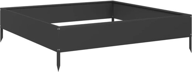 vidaXL Hochbeet aus Stahl in Schwarz B/T/H: 100 x 100 x 26 cm - Bild 1