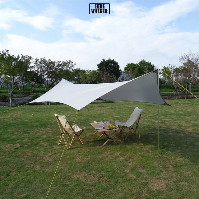 Sechseckige Outdoor-Plane von HIDE WALKER in Grün als wasserdichter Sonnenschutz für Camping und Picknick, B/T: 3 x 4 m - Bild 1