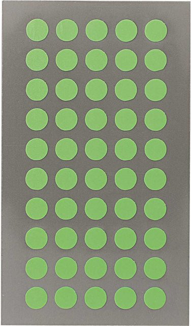 Rico Design Paper Poetry Office Sticker Punkte 8mm in Neongrün, 4 Bogen - Bild 1