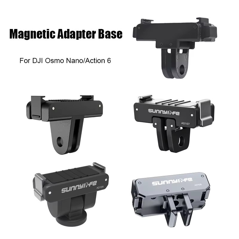 Magnetischer Adapter-Halter und Schnellwechsel-Halterung für DJI Action 6 und DJI Osmo Nano in Schwarz - Bild 5