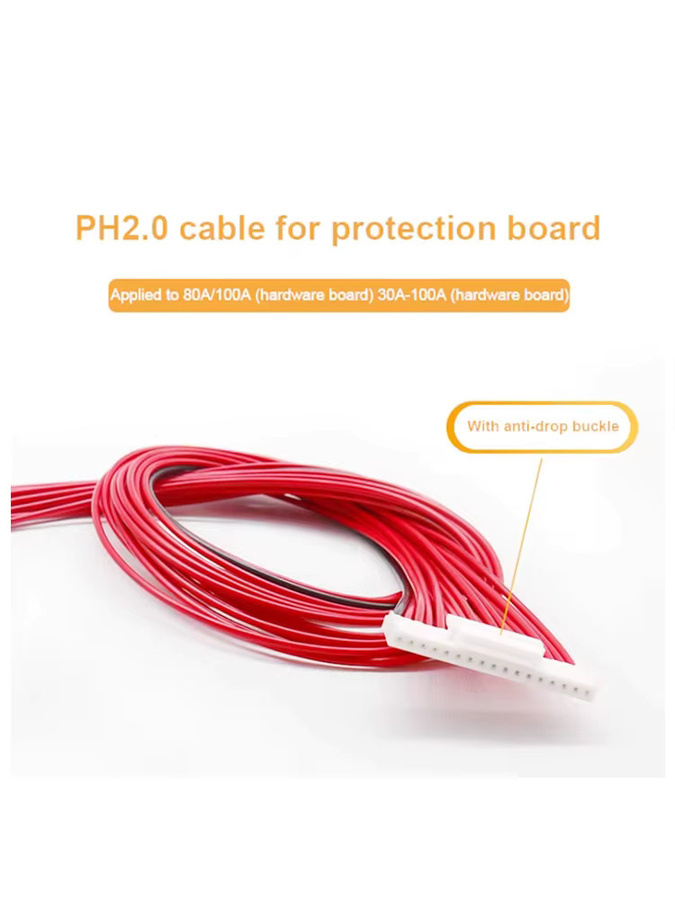 ecoflypower Lithium-Batterie-Schutzplatine BMS-Kabel in Rot für 3PIN 4s bis 17s - Bild 1