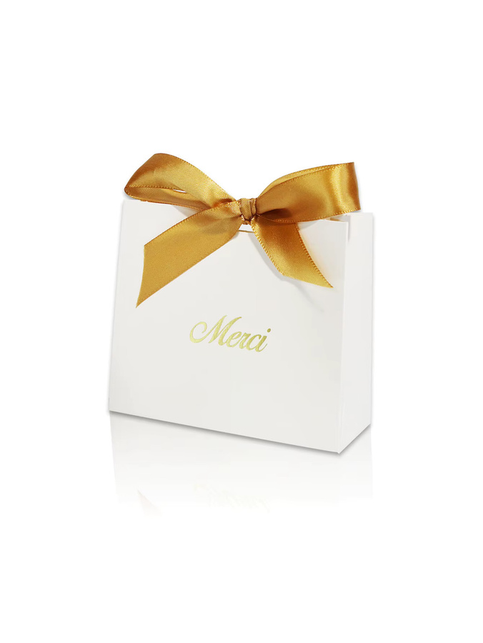 Geschenktaschen aus Papier für Hochzeiten und Partys mit Thank You Aufdruck in Pink und Gold (10 Stück) - Bild 2