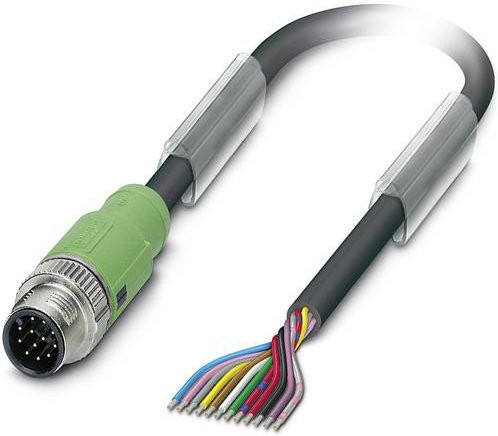 Phoenix Contact Sensor-Aktor-Steckverbinder M12 Stecker gerade, schwarz, 12 Polzahl, Länge: 3,00 m - Bild 1