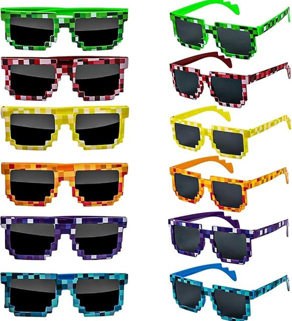 Pixel-Sonnenbrillen Retro-Pixel-Brillen, 1-12 Stück - Bild 1