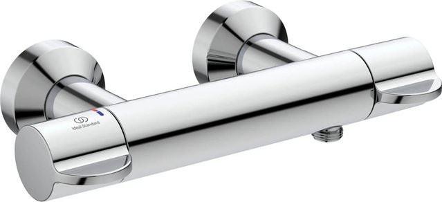 Ideal Standard Brausethermostat Ceraplus Safe Aufputz in Chrom mit Safety-Stop und wassersparender Einhebelmischbatterie - Bild 1