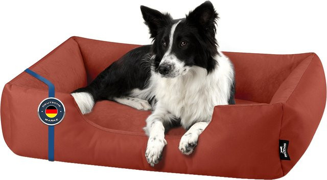BedDog Hundebett ZARA Hundekissen als Hundesofa mit waschbarem Bezug in Rot - Bild 1