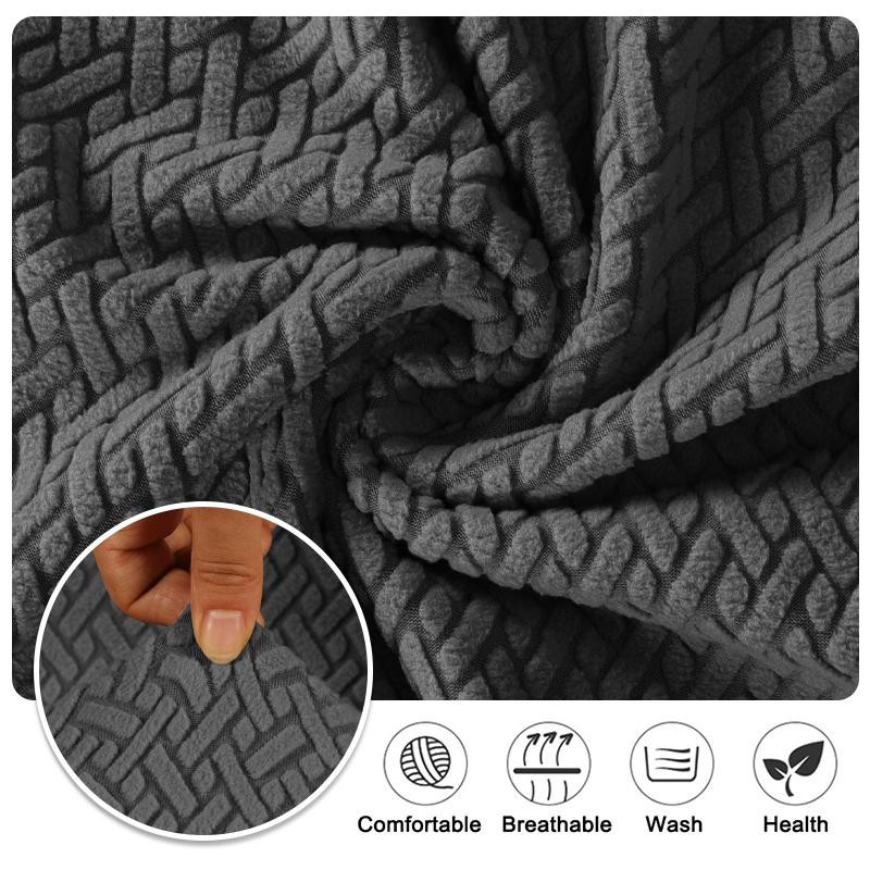 Elastischer Jacquard-Sofabezug für Ecksofas und Sessel, waschbarer Stretch-Schonbezug für 1- bis 5-Sitzer und L-förmige Sofas, Breite: 300 cm bis 360 cm - Bild 2