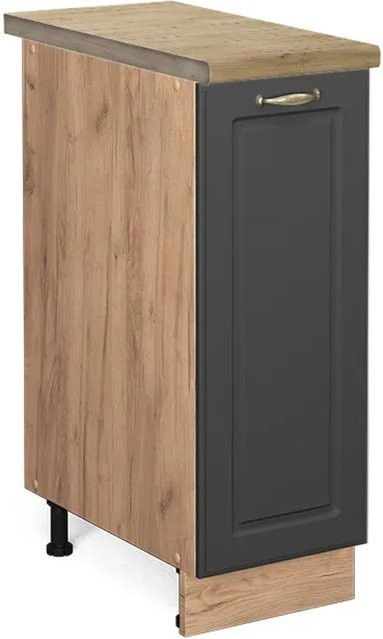 Vicco Apothekerschrank Fame-Line Anthrazit-Gold und Eiche, Wandmontage, B/T/H: 82 x 30 x 60 cm - Bild 1