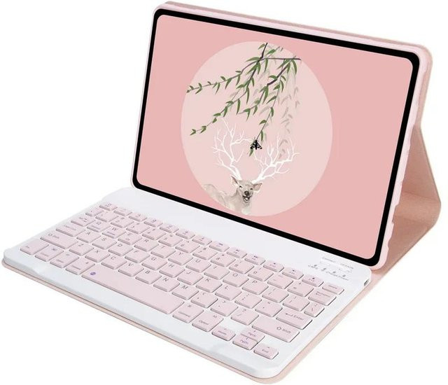 Samsung Galaxy Tab S6 Tastaturhülle mit Ständer in Rosa - Bild 1