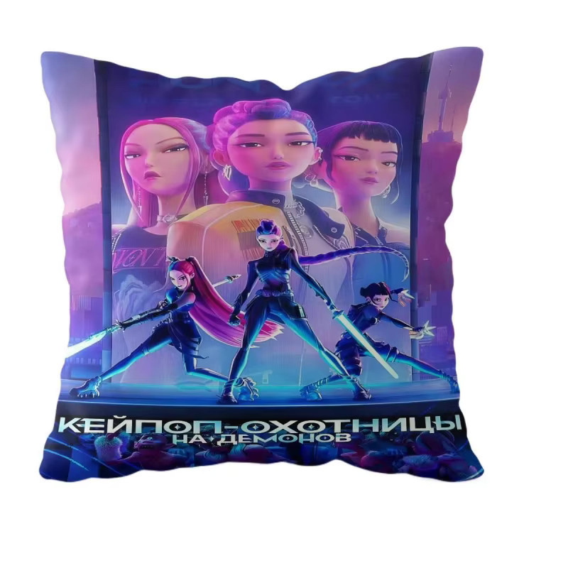 Hasbro Kpop Neon Anime Girl Battle Style Dekokissen, quadratisches Motivkissen in Multicolour - Bild 7
