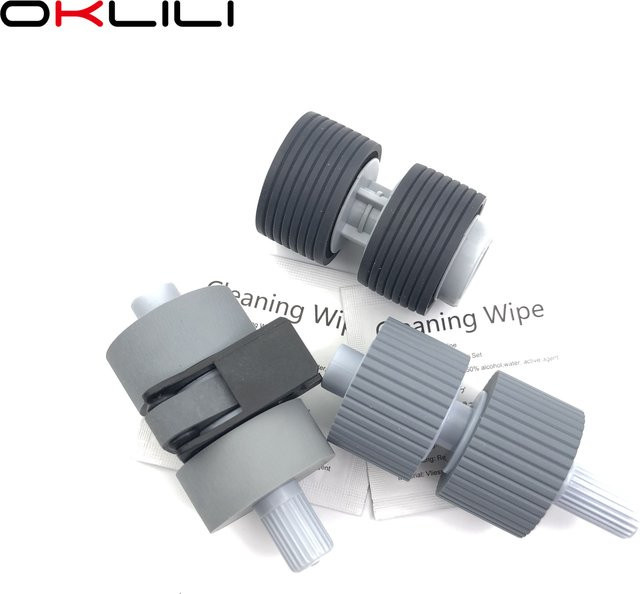 Fujitsu Pick Roller und Bremsrolle Set in Grau für fi-6670, fi-6770, fi-6750, fi-6750s, fi-5750C, fi-5650C und fi-5750 (PA03338-K011, PA03576-K010) - Bild 1
