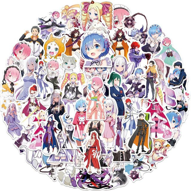 Bandai Re:Zero Anime-Aufkleber, Set, Bunt / Mehrfarbig - Bild 1