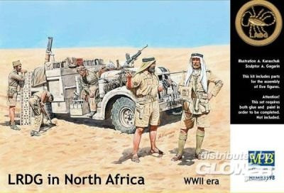 Master Box LRDG in Northern Africa, Fahrzeuge, Kunststoff - Bild 1