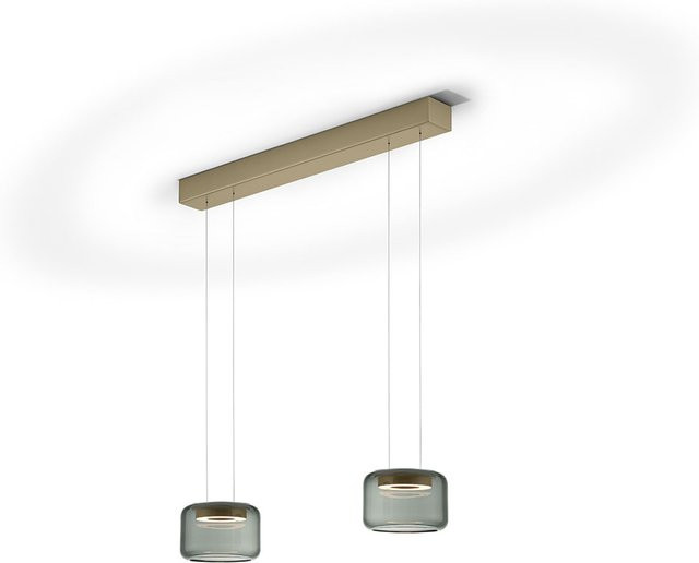 Knapstein Sidra-2 LED-Pendelleuchte in Bronze mit Glas und Metall, dimmbar und höhenverstellbar - Bild 1