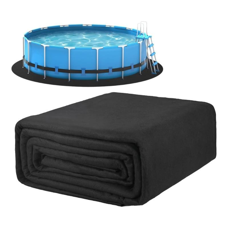 Runde Deamos Poolunterlage aus Gewebe, rutschfeste Poolbodenschutzmatte für den Outdoor-Bereich, Durchmesser: 305 cm, 370 cm oder 400 cm - Bild 7