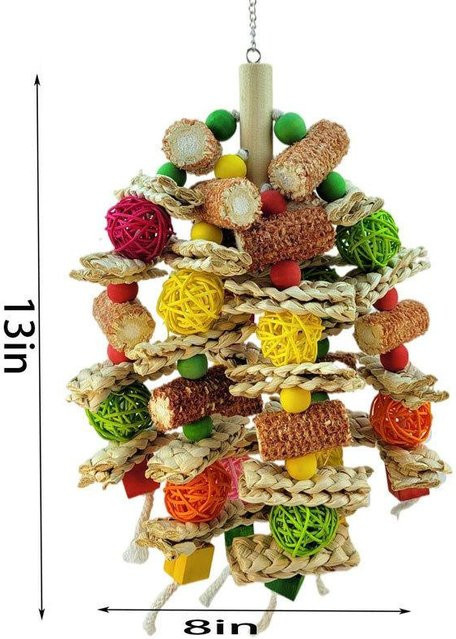 NATAWA Papageienspielzeug, natürliches Maisholz, beige - Bild 1