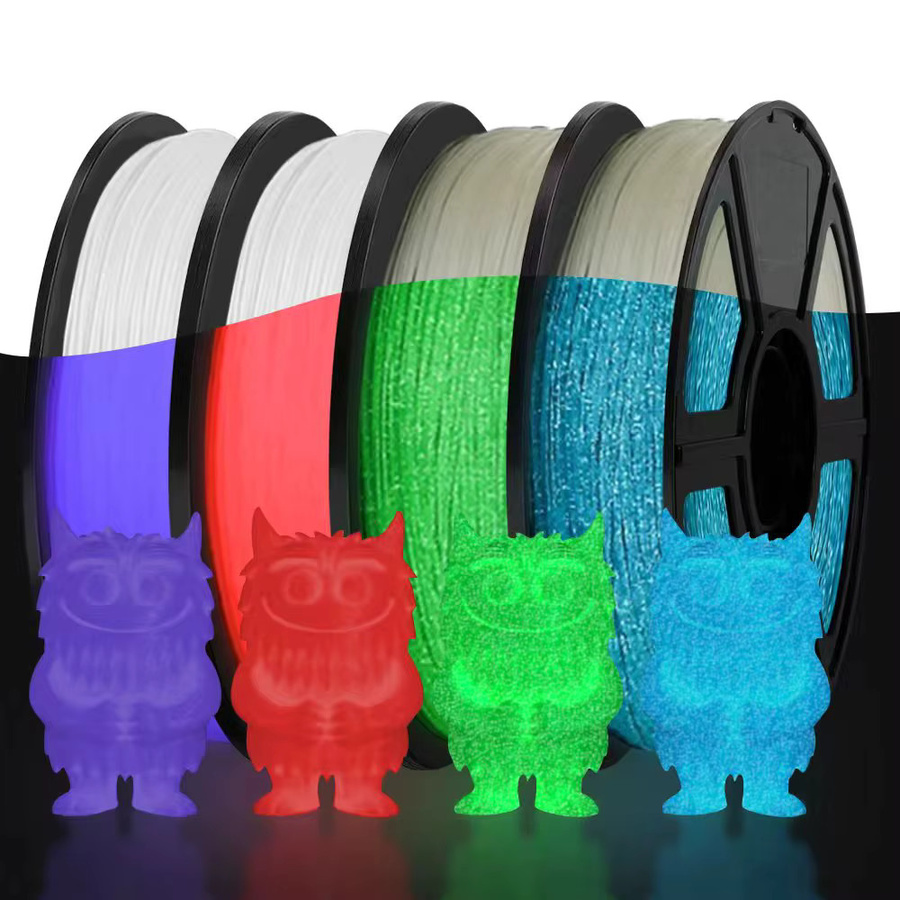 3D Maliang PLA Filament im 1,75 mm Format für FDM 3D-Drucker, im Dunkeln leuchtend mit Regenbogenfarben-Wechsel in Blau, Grün und Rot, 250 g - Bild 2